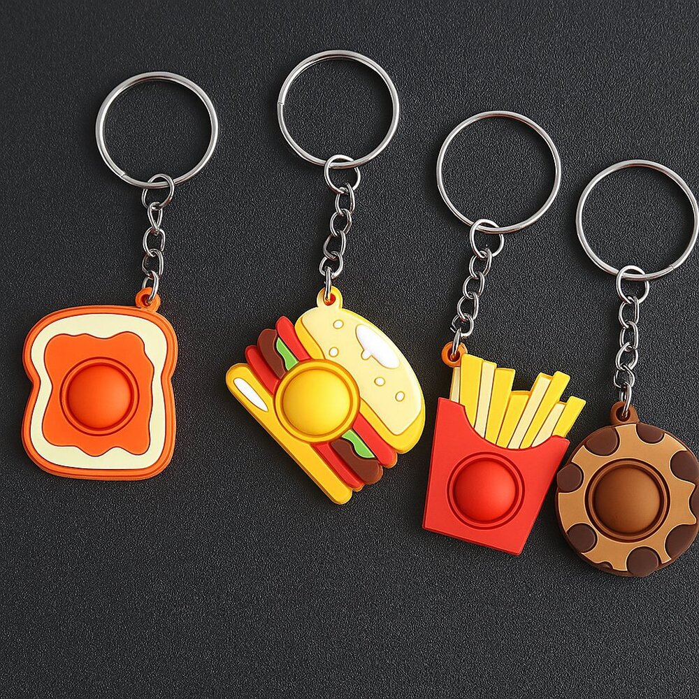 4 pack Funny Keychain, Cute Keychain Cool Keychain